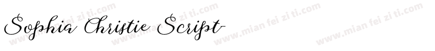 Sophia Christie Script字体转换